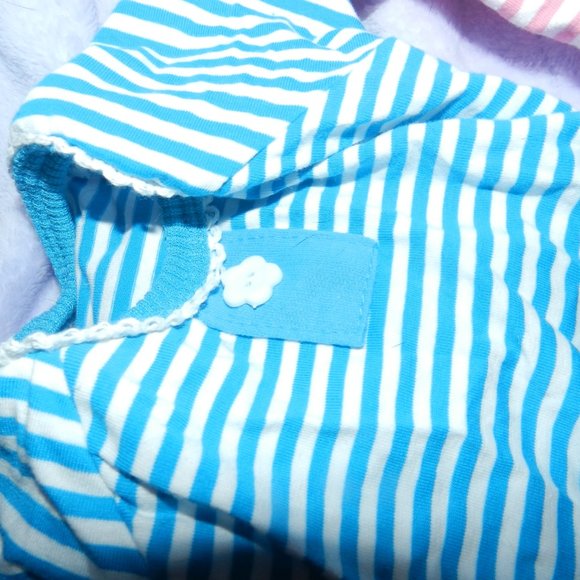 NWOT Adoriable Dog 🐾Pet Blue/Peach/White Pajamas Set of 2 Small/Medium - Picture 6 of 13